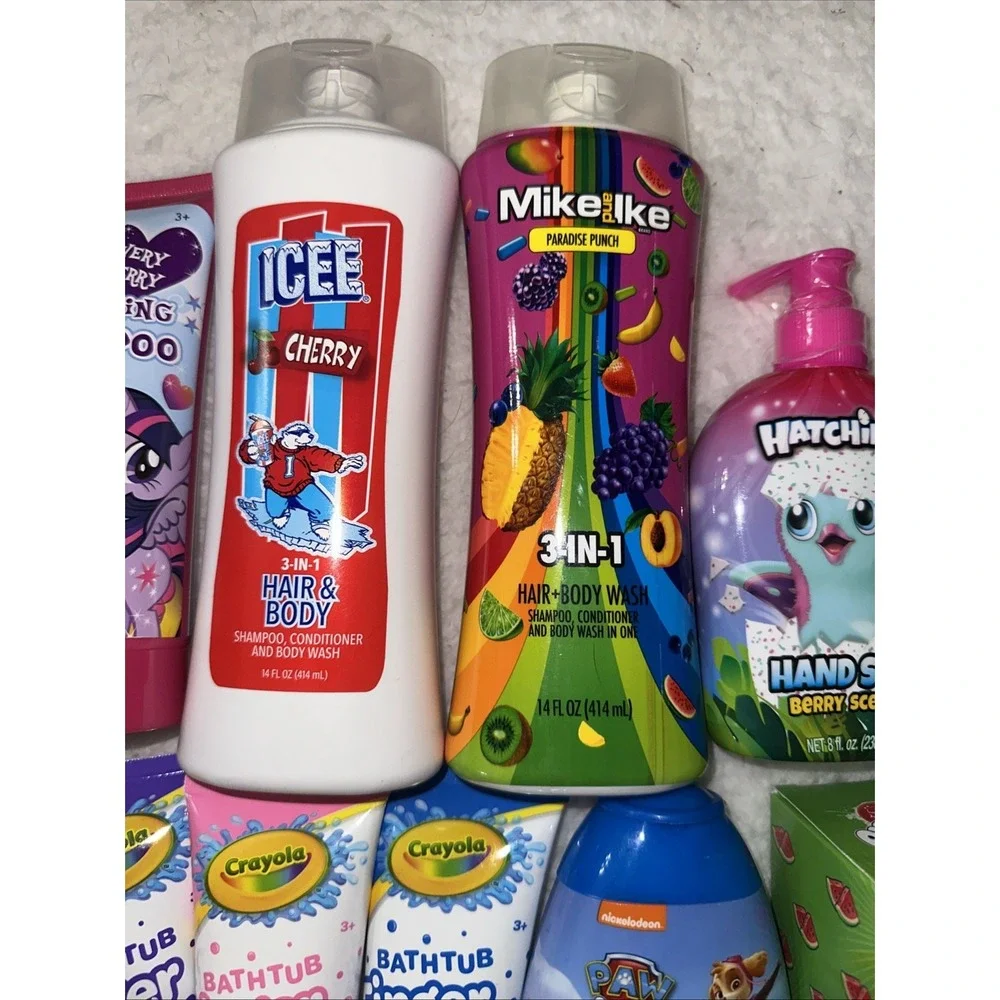 Kids Shampoo Conditioner Bath Bomb Lip Gloss Barbie toothbrush My Little Pony